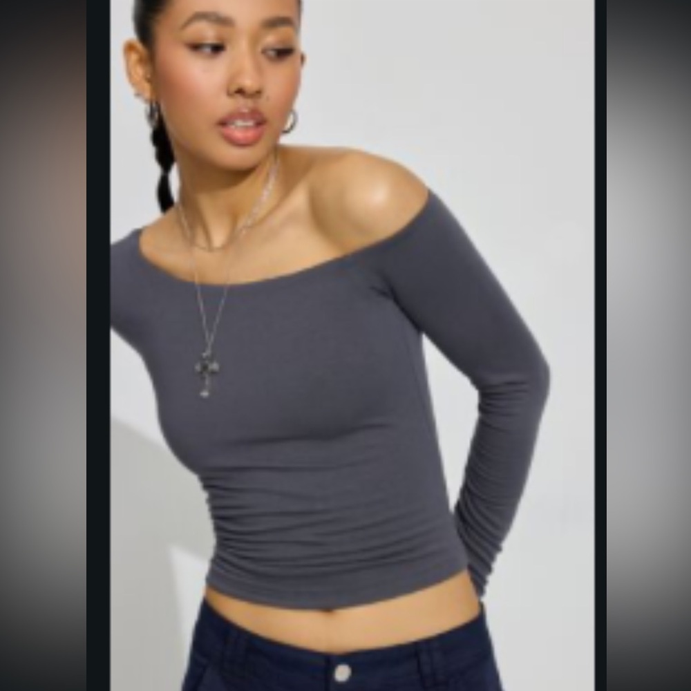 Garage Asymmetric Long Sleeve Top